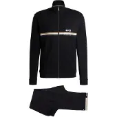 BOSS Trainingsanzug-Set aus Stretch-Baumwolle mit Logo und charakteristischem Streifen Grösse M