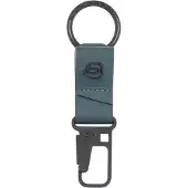 Piquadro Schlüsselanhänger Aye Leather Keychain With Carabiner Hook Verde