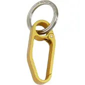 Piquadro Schlüsselanhänger Blue Square Key Chain With Big Carabiner Hook Giallo