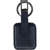 Piquadro Schlüsselanhänger Black Square Key Holder With CONNEQU Blu Oceano