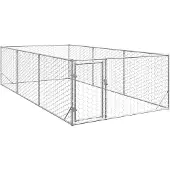 vidaXL Outdoor-Hundezwinger mit Tür 2x4x1 m Verzinkter Stahl