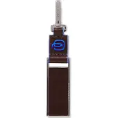 Piquadro Schlüsselanhänger Blue Square Customizable Key ring Mahogany