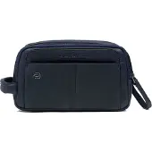 Piquadro Kulturbeutel Hedley Leather Toiletry Bag Blue