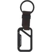 Piquadro Schlüsselanhänger Harper Keychain With Double Carabiner Hook Testa Di Moro