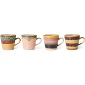 HK Living - 70's Cappuccino Tassen, 330 ml, vista (4er-Set)