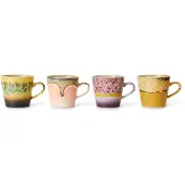 HK Living - 70's Americano Tassen, 270 ml, radiant (4er-Set)