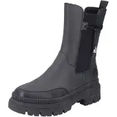 Rieker Damen Chelsea Boot Warmfutter Kordel Chunky-Sohle Stiefelette Y9371, Größe:39 EU, Farbe:Schwarz