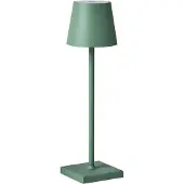 Beliani Tischlampe Grün Metall Kabellos Wiederaufladbar Akku Touch Funktion LED Dimmfunktion USB Kabel Indoor Outdoor Tischleuchte Schreibtischlampe