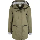 Oxmo Regenjacke "Regenjacke OXBecky", Damen, Gr. XL, grün (dusty oliv), Obermaterial: 100% Polyurethan PU., Mäntel Regenjacke