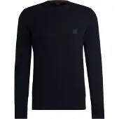 BOSS Pullover aus Baumwoll-Mix mit Logo-Patch Grösse M