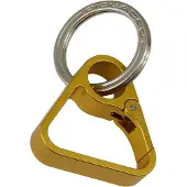 Piquadro Schlüsselanhänger Blue Square Key Chain With Triangular Carabiner Hook Giallo