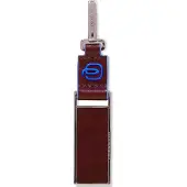 Piquadro Schlüsselanhänger Blue Square Customizable Key ring Red