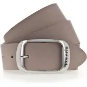 Tamaris Ledergürtel "Carmen Silver", Damen, Gr. 120, grau (taupe), Rindsleder, unifarben, Gürtel Ledergürtel, aus Rindsleder, mit Doppelschließe, 4 cm breit, Topseller