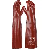Fitzner Chemikalienschutzhandschuh Pirat Gr.10 rotbraun PVC EN388,EN ISO374-1 PSAIII