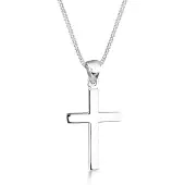 Elli Halskette 925 Sterling Silber Kreuz in Silber | Gr.: 50 cm