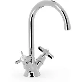 Tres 2 Griff Waschtischarmatur Mit Griff G3/8" flexible Anschlussschläuche, 24210901 24210901