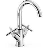 Tres 2 Griff Waschtischarmatur Mit Griff G3/8" flexible Anschlussschläuche, 28310301 28310301