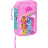 Big Buy Cooking My Little Pony Magic Double Pencil Case Türkis Rosa 12,5 x 19,5 x 4 cm 28 Stück