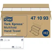 Tork Multifold-Handtücher Xpress 471093, 1-lagig, Multifold-Handtuchsystem H2, L 234 x B 213 mm, 20 Pack á 250 Stück (5000 Tücher), weiß