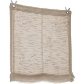 Kutti Heimtextilien Raffrollo Ösenrollo Celtic taupe. Einfarbig, Uni. Leinenoptik. Montage ohne Bohren, mit Fensterhaken 45 x 140 cm