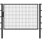 GAH Alberts Zauneinzeltür ALBERTS "Flexo", grau (anthrazit), B:200cm H:140cm, Stahl, Tore, Zauneinzeltür, 200 cm Breite, in versch. Höhen