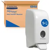 Aquarius Kimberly-Clark Aquarius Seifenspender 6948, 1 l, für Flüssig- & Schaumseife, B 116 x T 114 x H 236 mm, Kunststoff, weiß