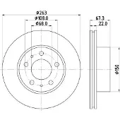 Hella Bremsscheibe [Hersteller-Nr. 8DD355100-341] für Volvo