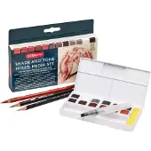Derwent Shade & Tone Mixed Media Set, 16-teiliges Set mit nat rlichen Malfarben, Inktense Graphitstiften und get nter Kohle, professionelle Quali