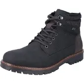 Rieker Schnürstiefeletten mit Reißverschluss in Jeansoptik