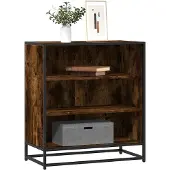 vidaXL Sideboard Räuchereiche 68x35x76 cm Holzwerkstoff und Metall