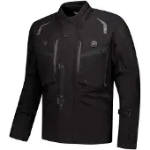 Rusty Stitches Kane wasserdichte Motorrad Textiljacke, schwarz, 2XL