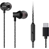 Aiwa ESTM-50USB-C, Kabelgebunden, Anrufe/Musik, 20 - 20000 Hz, 13 g, Kopfhörer, Schwarz