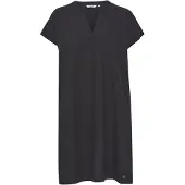 Oxmo Blusenkleid "Blusenkleid OXAnette", Damen, Gr. 36, N-Gr, schwarz, Obermaterial: 55% Vinylal PVAL. 45% Viskose CV., Kleider Blusenkleid