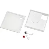 OTTOFOND Duschwannen Komplettset Mambu 100 x 100 x 3 cm weiß glänzend glatt 901921