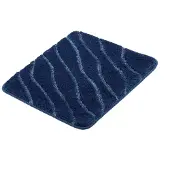 Kleine wolke Badematte "Tram", rutschhemmend beschichtet, fußbodenheizungsgeeignet, modernes Wellen Design, Hoch-Tief Effekt