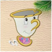 Cerdá Round Princess Chip Towel Weiß Mann