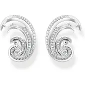 Thomas Sabo H2225-051-14 Damen-Ohrringe Welle mit Weißen Steinen Silber