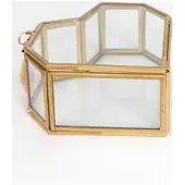 Sissy-Boy Glasschatulle Herz Groß - Goldfarben