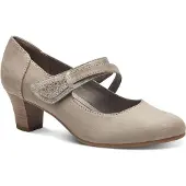 Jana Pumps, Absatz bis 65 mm in grau, Gr. 40