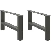 vidaXL Couchtischbeine Anthrazit 2 Stk. 60x(30-31) cm Stahl