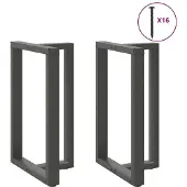 vidaXL Bartischbeine T-Form 2 Stk. Anthrazit 60x35x(90-91) cm Stahl