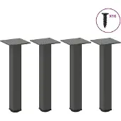 vidaXL Couchtischbeine 4 Stk. Anthrazit 30-32 cm Stahl