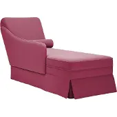 vidaXL Chaiselongue mit Nackenrolle und Rechter Armlehne Weinrot Samt