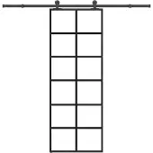 vidaXL Schiebetür mit Beschlag 76x205 cm ESG-Glas & Aluminium