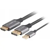 Lanberg HDMI auf DisplayPort Kabel 1m 4K Schwarz
