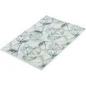 Kleine wolke Badematte "Selva", rutschhemmend beschichtet, fußbodenheizungsgeeignet, Badteppich, bedruckt, Blätter Motiv