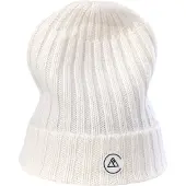 CASH-MERE.CH Bio Rib Mütze in Weiss | Gr.: onesize