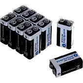 EverActive 6LR61 6F22 - Alkalibatterien (9 V, 10 Stück, 5 Jahre Lebensdauer)