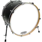 Evans EQ3 Resonant Beschichtetes weißes Bass Drum-Fell ohne Port 22 Zoll