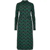 Apricot Druckkleid "Geometrisch gemustertes Midikleid" mit Bindeband, 2 tlg. mit Bindeband
